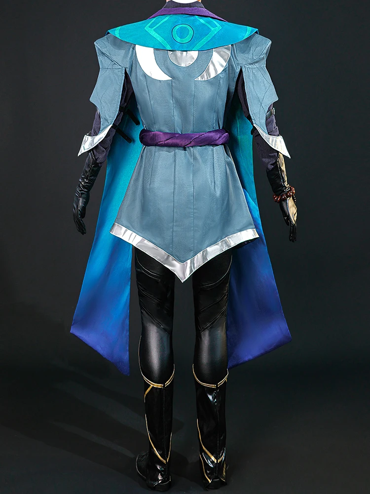 2025ゲーム LOL 熟練したルナリアの暗殺者 アフェリオス コスプレ衣装 LOL 男性用ロールプレイ衣装 アフェリオス ハロウィンスーツ フルセット