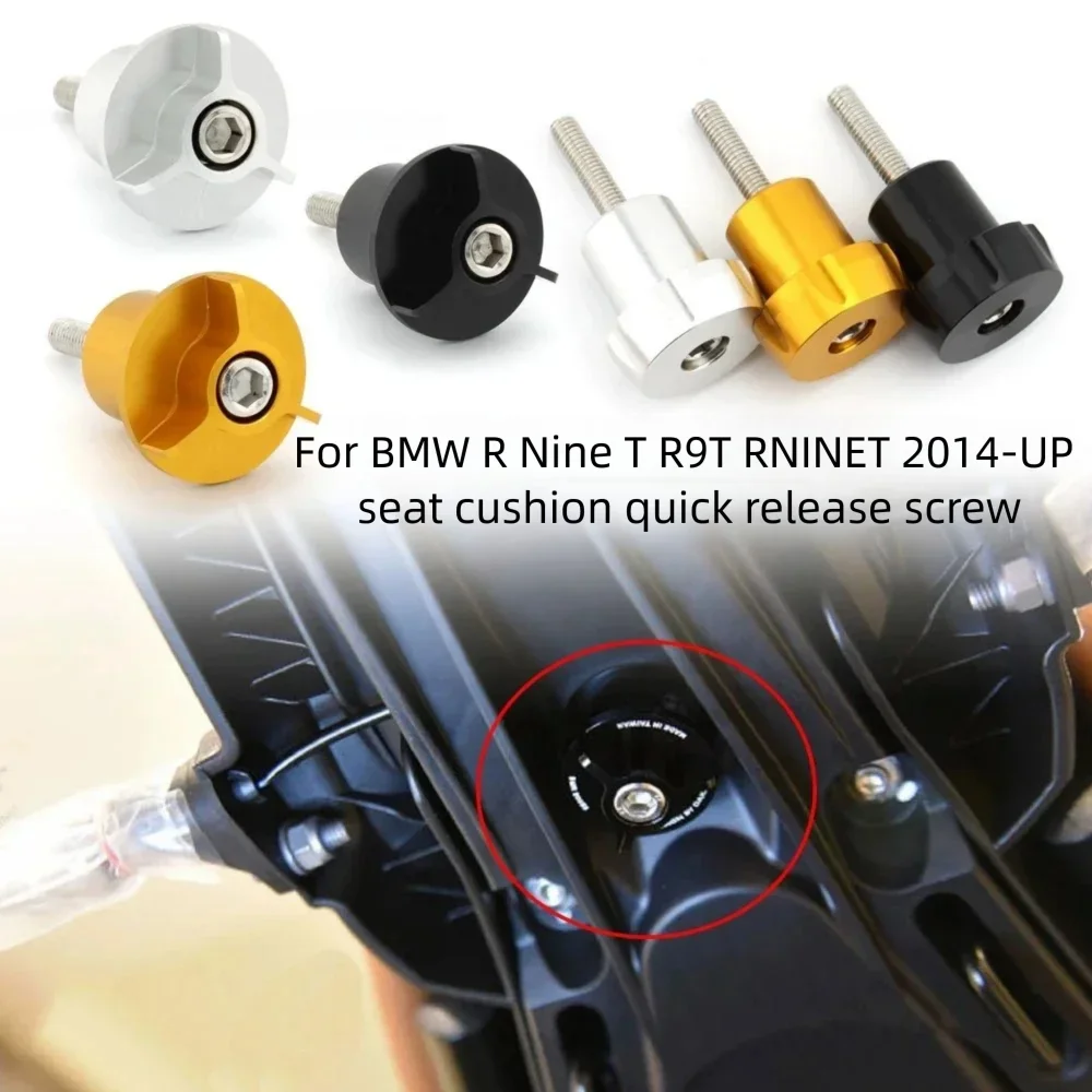 

For BMW R Nine T R9T RNINET 2014-UP Motorcycle Aluminum Rear Fender Passenger Seat Bolt Screw Removal Tool-less Quick Release