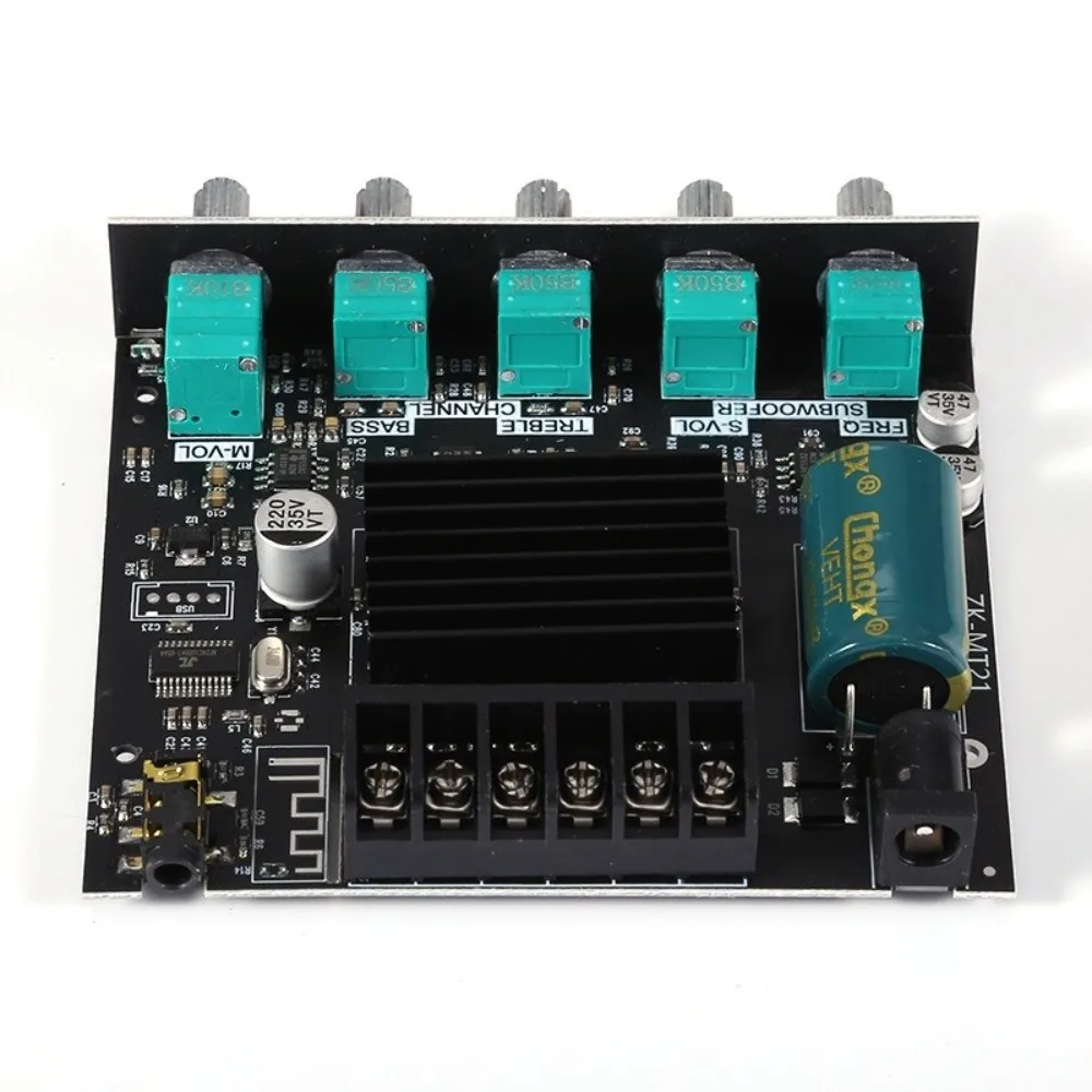50Wx2 + 100W ZK-MT21 Verstärkerplatine 2.1 Kanal Verstärker Stereo-Leistungsverstärker Bluetooth 5.0 Verstärker DC12V 24V Stereo Audio