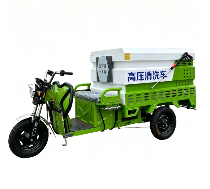 High Pressure Washer New Energy Tricycle Mobile Smart Charger 500L 68V 1500W All-Day Road Sanitation Cleaning Machine