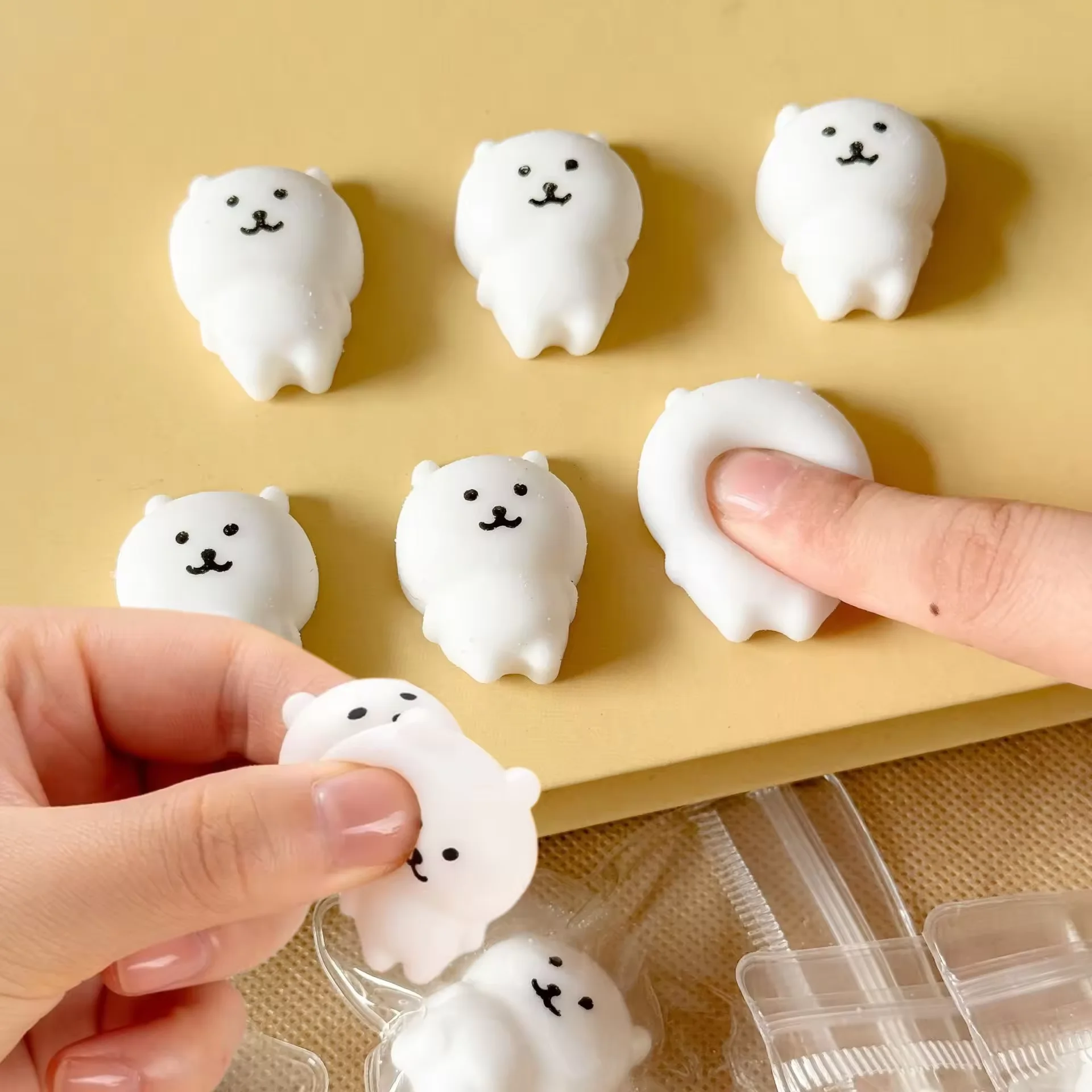 1/3/5PCS Pinch Self deprecating Bear Squeeze Toy Fun Expression Stress relief Toy Small Nose Ga Cute Kids Pocket Squishy Toy