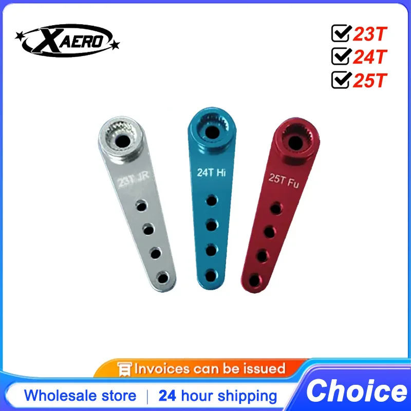 

XAERO CNC Metal Servo Horn 23T/24T/25T 37mm Arm Extension for1/10 RC Car Boat JR Hitec Futaba RC Accessories Replacement Parts
