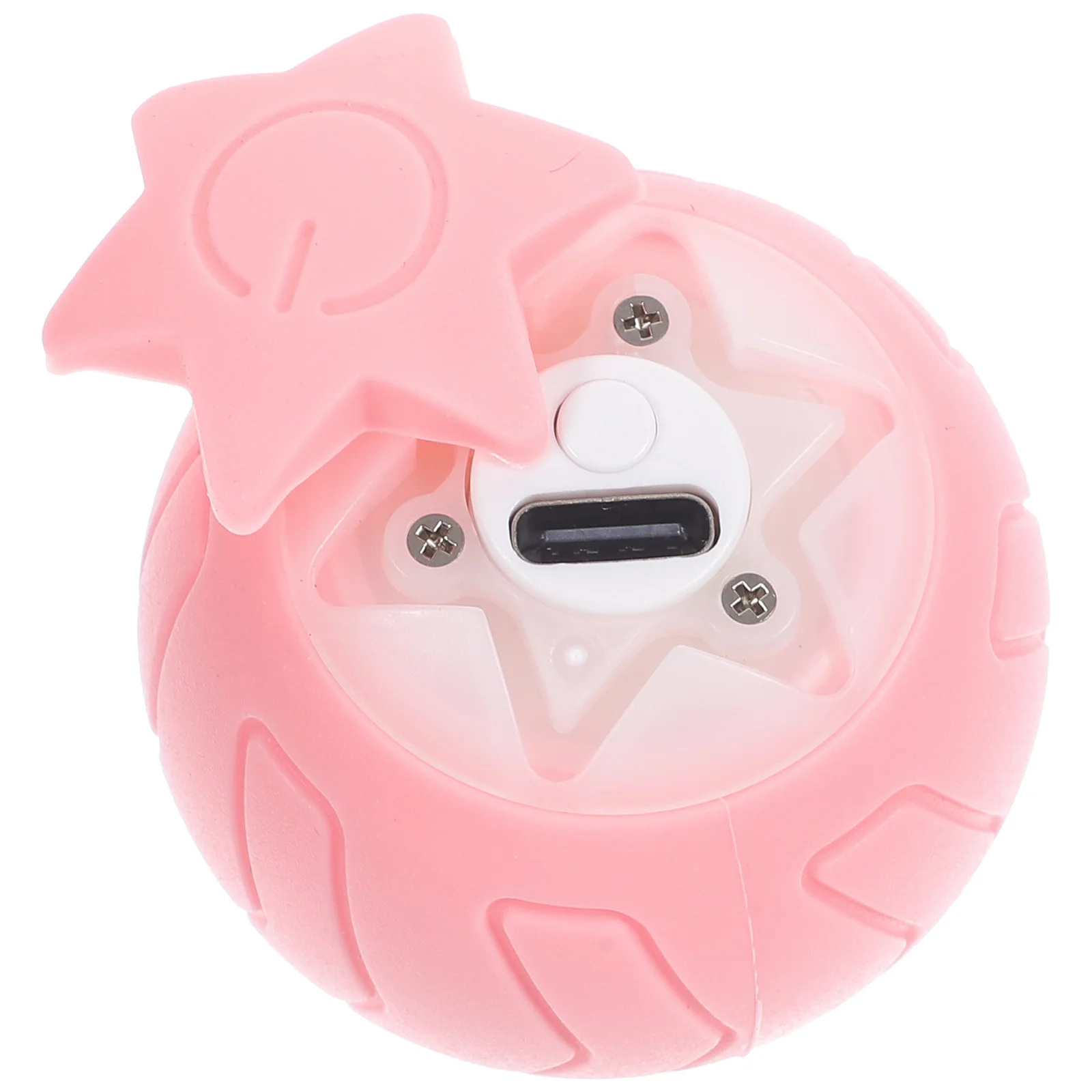 Smart USB Rechargeable Interactive Cat Toy Ball with Colorful Light Star Pattern (star Rolling - Pink) Indoor Balls Toys