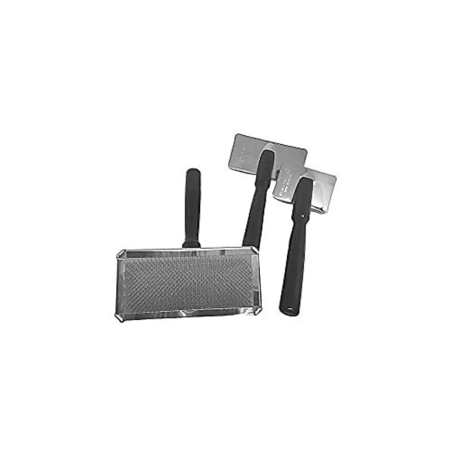 

Набор из трех щеток All Systems Slicker Brush для ухода за домашними животными, из нержавеющей стали, серебристого цвета, распутывает шерсть и уменьшает ее выпадение.
