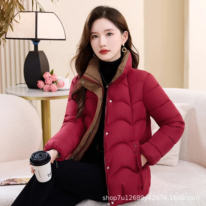 2025年冬新作綿服 多用途、ファッショナブルでスタイリッシュ、細見え効果あり、新年の軽やかな女性用服