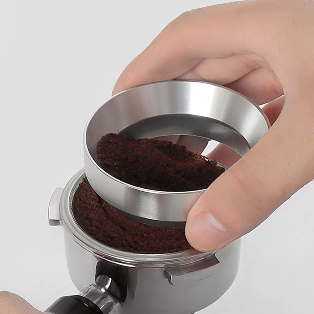 49MM Magnetic Coffee Dosing Ring Aluminum Dosing Ring Cup Funnel Coffee Filter Replacement Ring Coffee Powder Basket
