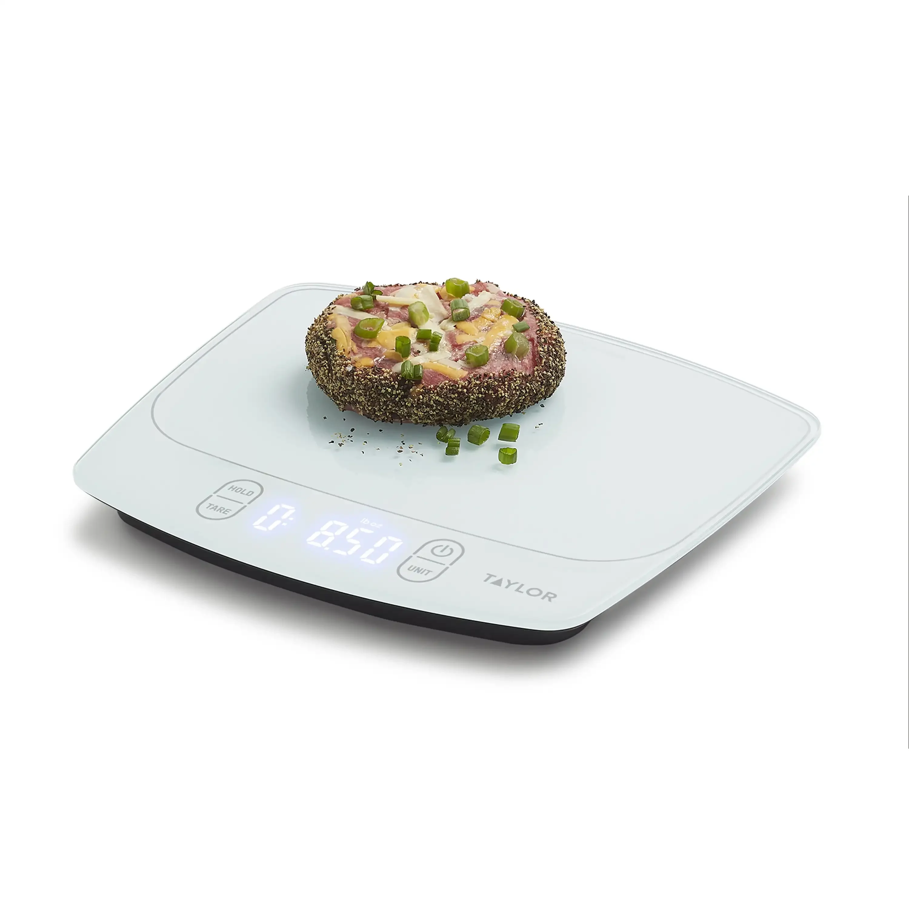 Balance de cuisine numérique étanche blanche, capacité de 11 lb, pour la cuisson, la préparation des repas, contrôle des portions, facile à nettoyer, écran LCD