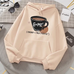 Emc Energy Milk Coffee Hoodies Women Fleece Comfortable Warm Hoodie Fashion Casual All Match Hoody Sports Original Basic Clothes