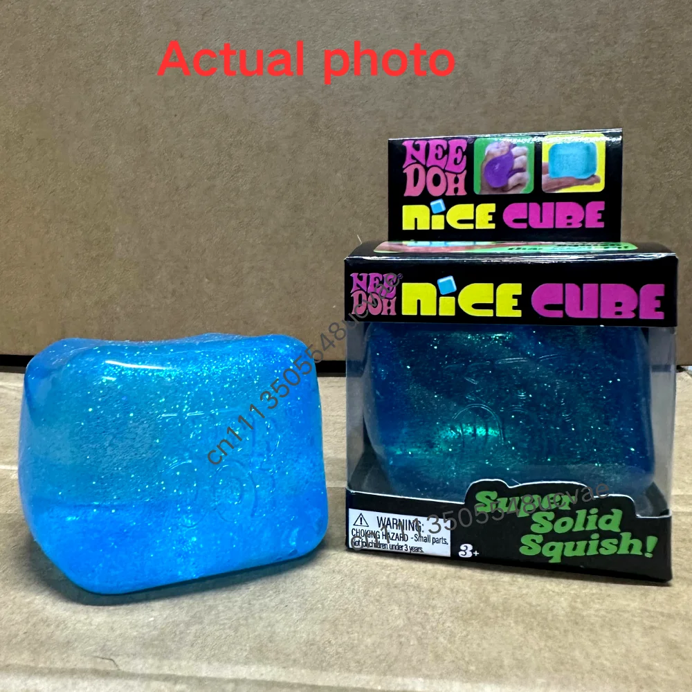 Schylling Nee Doh Quallen- & Würfel-Quetschspielzeug, Weiches Jelly Squeeze Stressabbau-Fidget-Spielzeug, Sensorisches NeeDoh für Kinder & Erwachsene