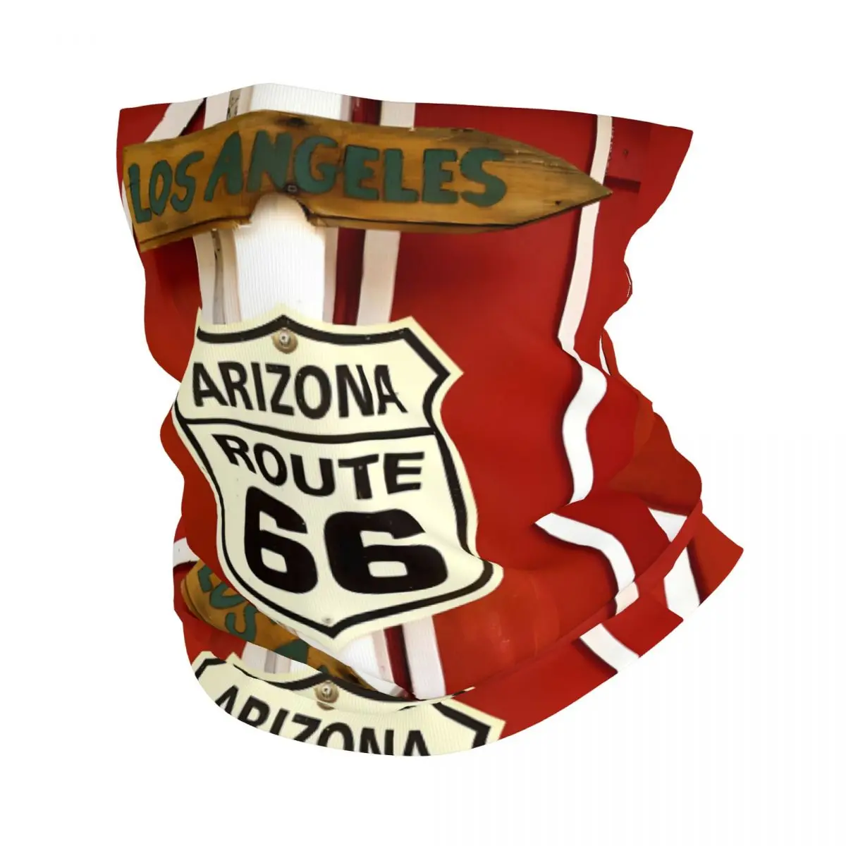 

Arizona Los Angeles Route 66 Bandana Neck Cover Printed Motorcycle Motocross Face Scarf Multifunctional Headwear Cycling Unisex