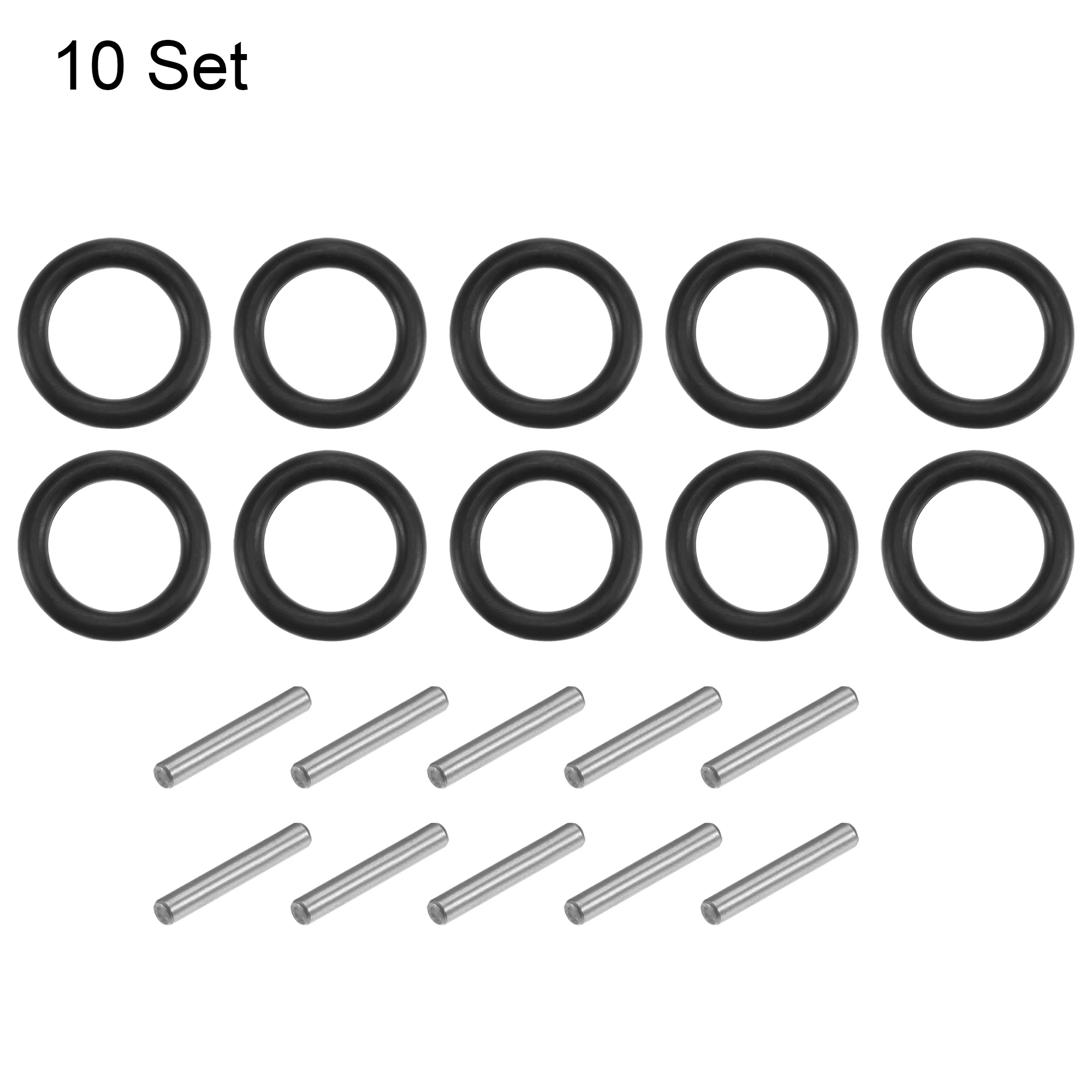 Uxcell 10 Set Chuck Adapter Accessories 17mm Inner Dia Rubber O-Rings 20mmx3mm Pins