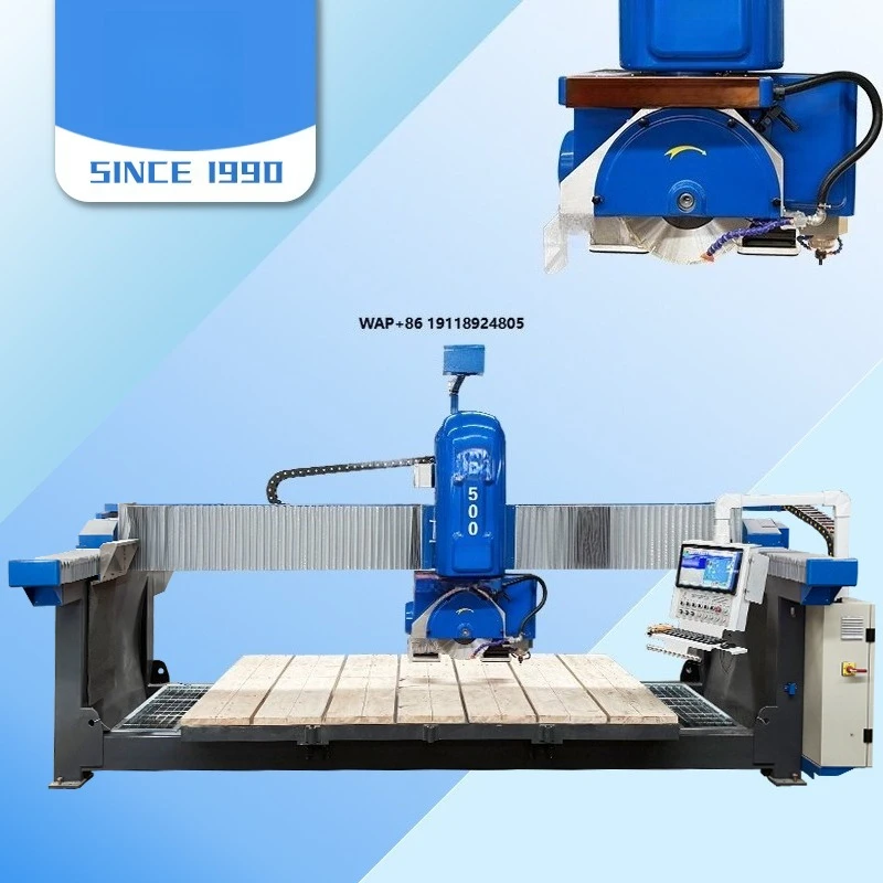 Hualong Machinery Cnc Router Marble 5 Axis Cnc Bridge Saw Stone Cutting Machine 5axis Marble Cutter Machine Price