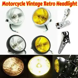 Motorcycle Retro Headlamp For Harley Sportster Chopper Bobber Cafe Racer Royal Enfield Scrambler 12V High Low Beam Headlamp