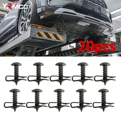 Car Fastener Clip U-Type Metal Screw Clips Kit for Undertray Splash Shield Guard Bumper Screws Auto Engine Cover Car Accessories