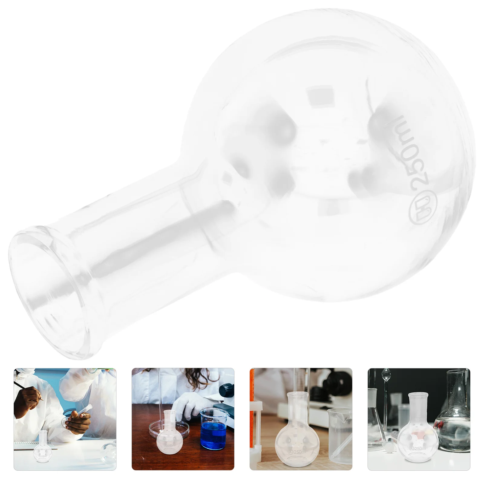 

Glass Flask Laboratory Flat Bottom Clear Chemistry Flask for Experiment Science Testing 250ml Heat Resistant Durable