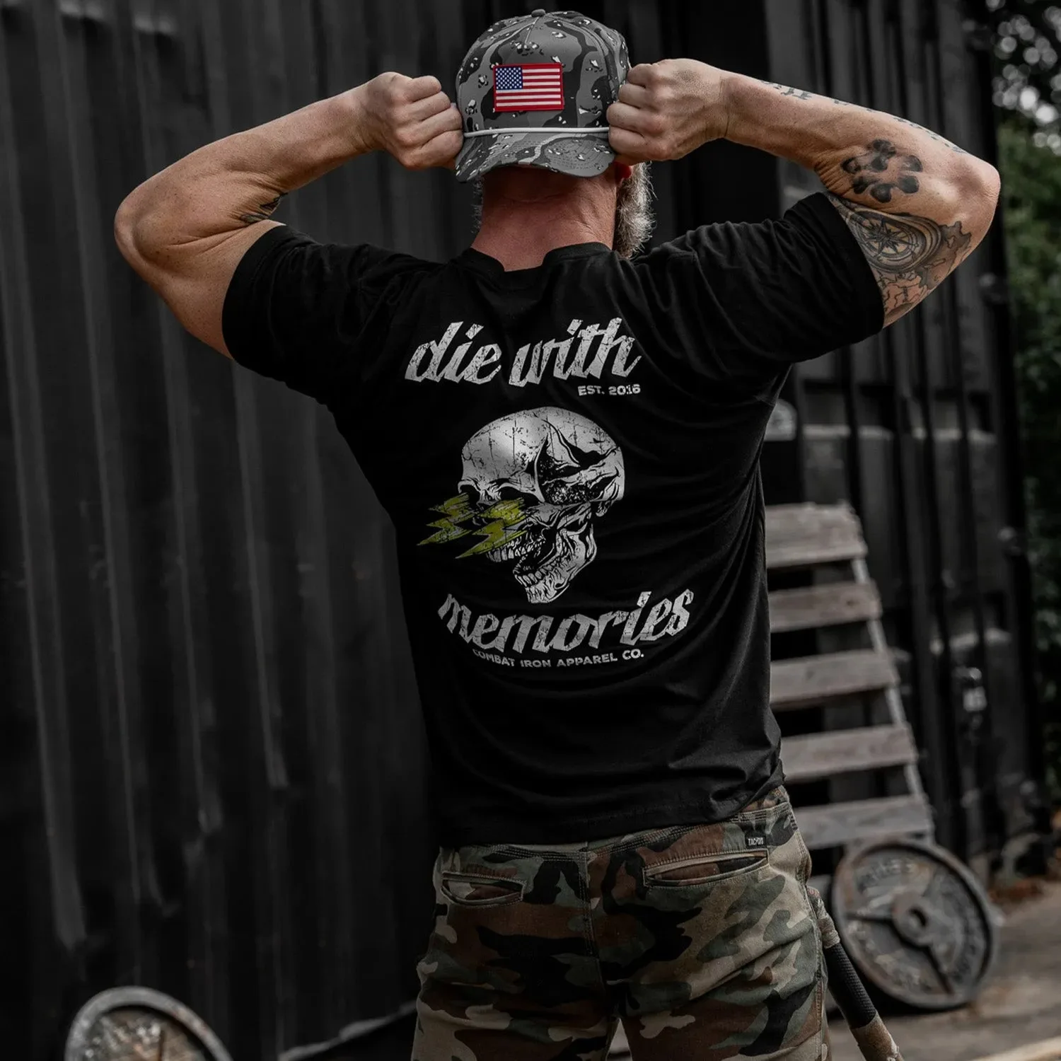 2026 Die with Memories Men's T-Shirt - Combat Iron Military T-shirt - Suitable for Sports Wear Pure Cotton