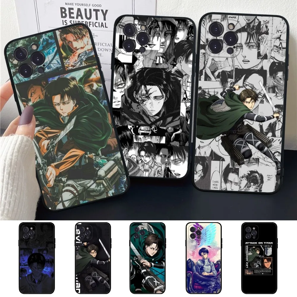 Anime L-LEVI A-ACKERMAN Phone Case For iPhone 15 14 11 12 13 Mini Pro XS Max Cover 6 7 8 Plus X XR SE 2020 Funda Shell