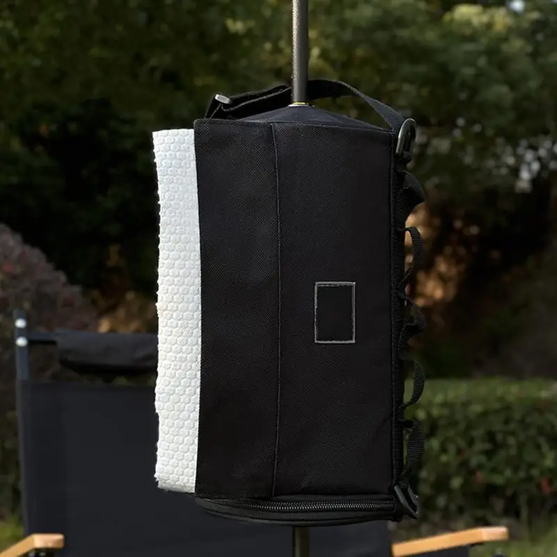 Outdoor Tissue Holder Paper Towel Kitchen Towel Hanger Roll Paper Storage Case Portable Foldable Paper Cover Easily Attach To