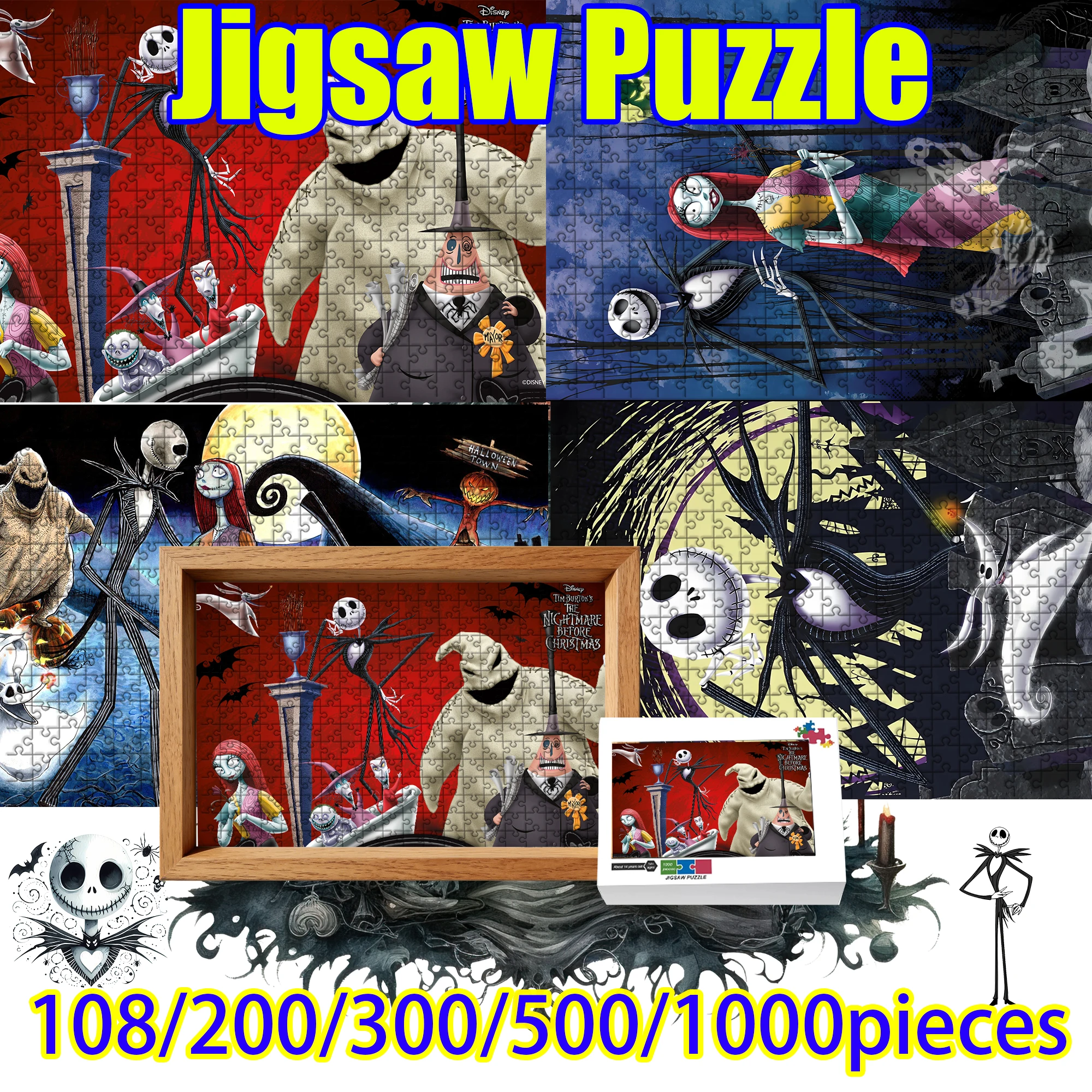 

The Nightmare Before Christmas Jigsaw Puzzle 108/200/300/500/1000 Pieces Wooden Puzzle High Quality gift Home decoration