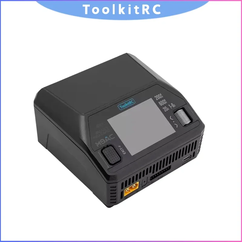 New ToolkitRC M8AC Smart Charger, AC 200W DC 600W 20A for 1-8S LiHV Lipo with PD 65W, FPV Model Car Drone
