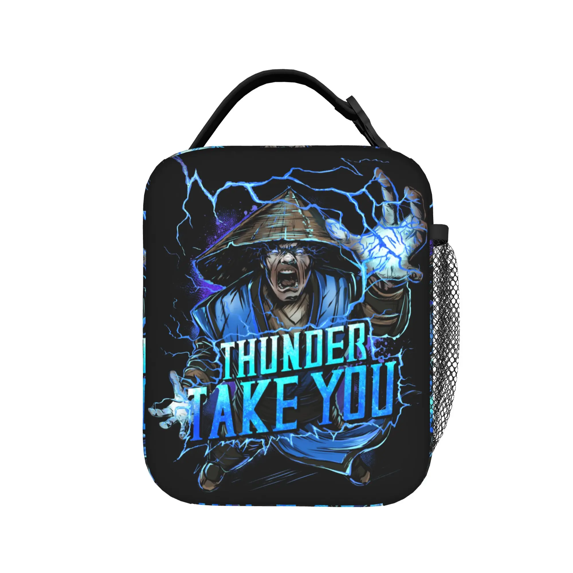 Thunder God Mortal Kombat 11 MK Raiden Fatality Videogame Bolsa térmica para almoço, lancheira, sacola para praia, piquenique, sacos de armazenamento de alimentos