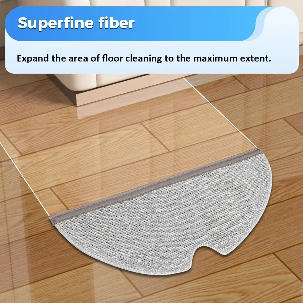 Household Cleaning Full Coverage Washable Mopping Cloth for Xiaomi Roborock S5 S50 S51 S55 S6 S6MaxV S5Max P50 T6 Vacuum Cleaner image 3