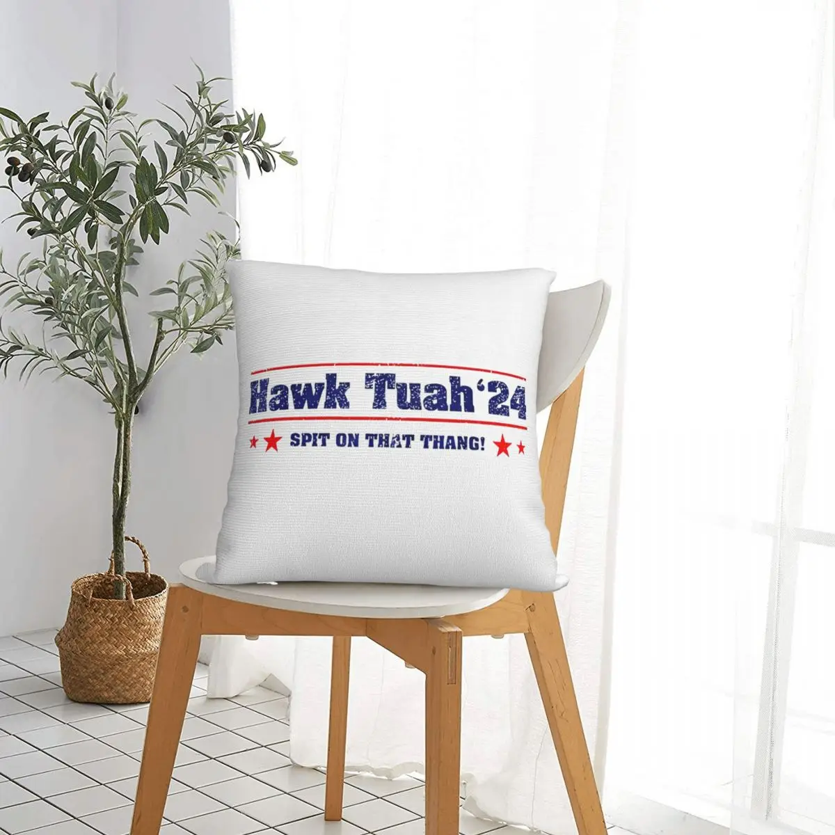 Hawk Tuah 24 Spit On That Thing Pillowcase Cushion Cover Decor Funny Pop Meme Throw Pillow Case Cover Home Drop Shipping