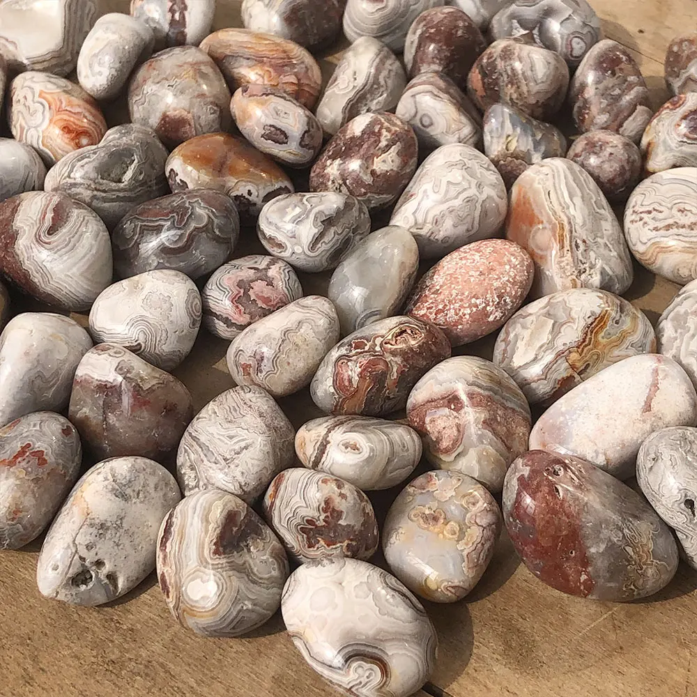 Natural Stone Banded Agate Tumbled Stones Quartz Crystal Minerals Crystals Home Decoration Spiritual Meditation Chakra Fengshui