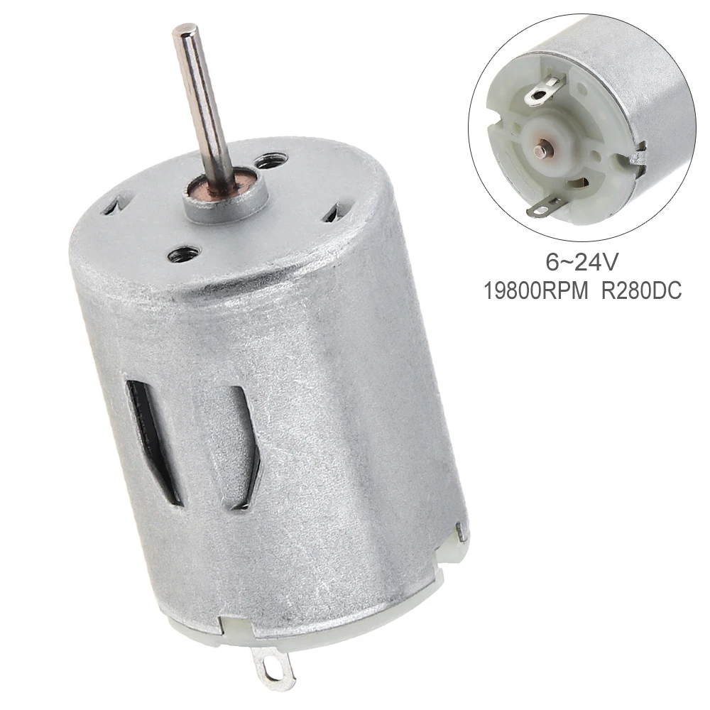 Mini DC Motors r280 High Torque High RPM DC Motors 6-24V 19800RPM or DIY Toys Mini Fans Juicer Water Pump Beauty Instrument
