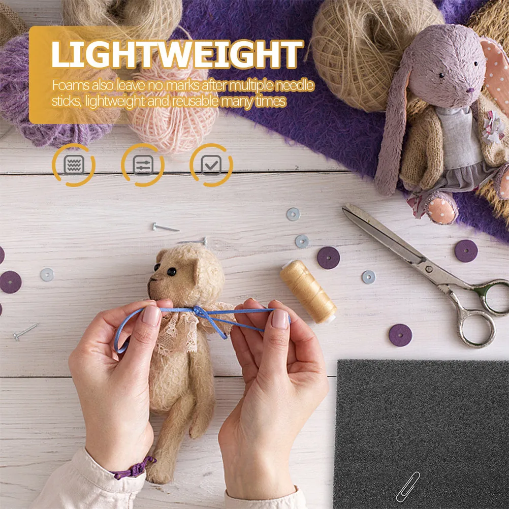 

3Pcs Wool Felt Needle Felting Pad Dense High Density Foams Cushion Needle Pin Protection DIY Craft Embroidery Work Mat Set