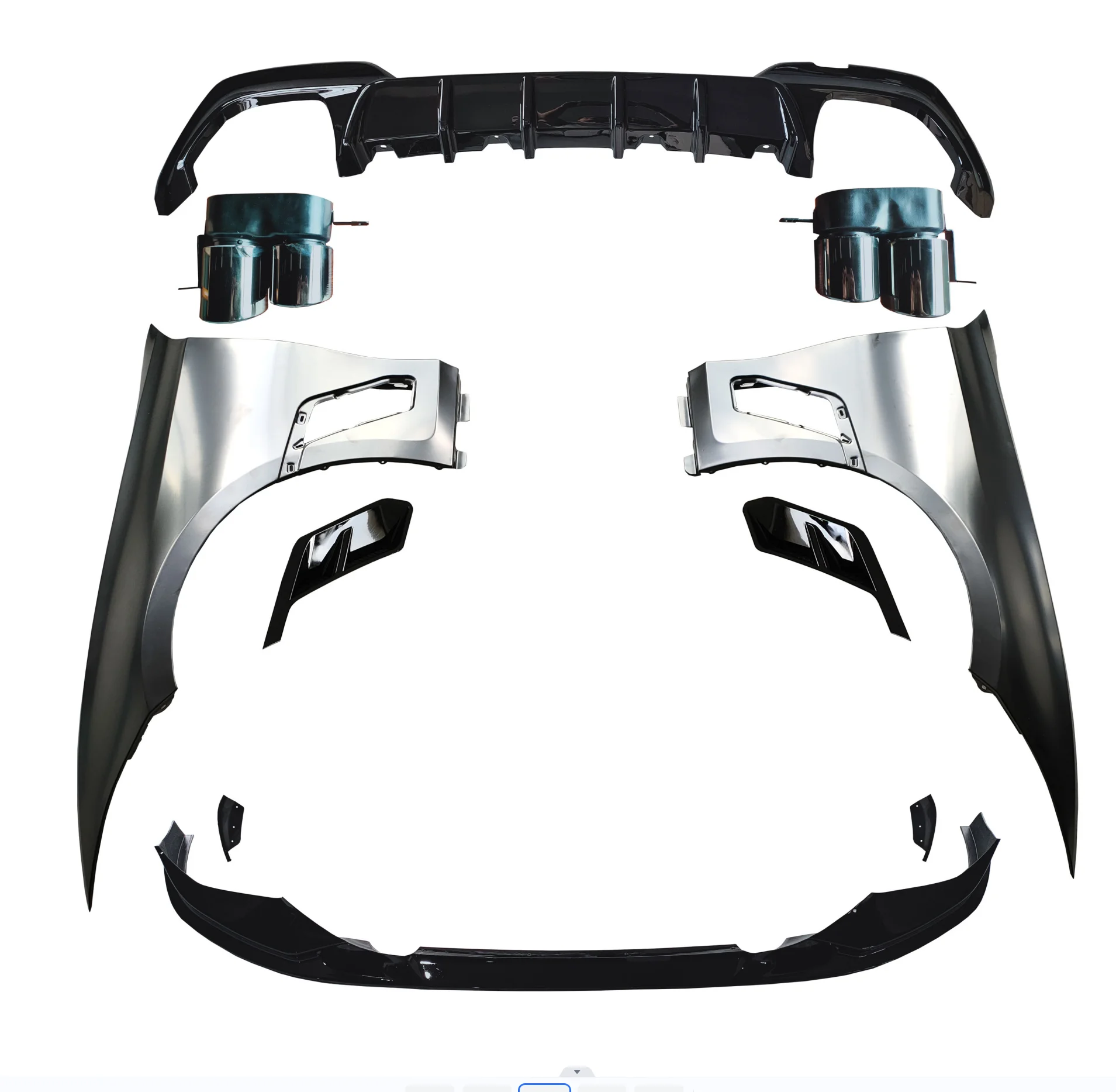 

For G20 G28 Sport Pro Bodykit Front Lip Rear Diffuser Fender Exhaust Pipe For Classic Auto Parts GT 2015-2018 Carbon Diffuser
