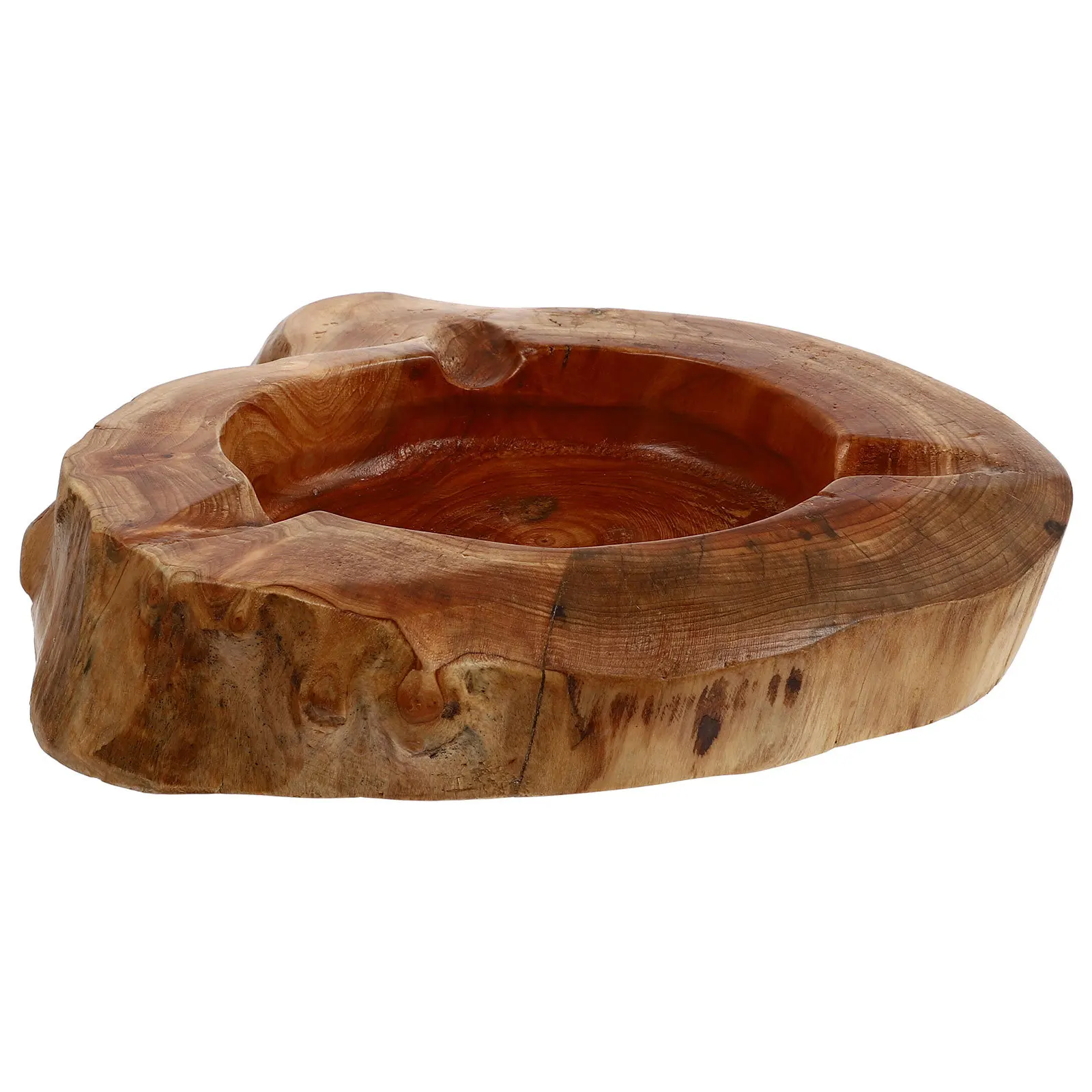 

1pc Wooden Craft Ashtray Retro Home Restaurant Desktop Decorative Smoking Holder Multifunctional Cigar Ash Container Heart