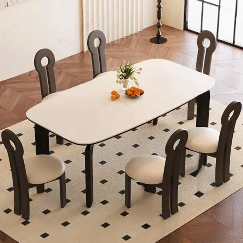 

Винтажный прямоугольный стол для дома, деревянный дизайн, черный кухонный стол, современная роскошная компактная мебель Tavoli Da Pranzo, домашняя мебель