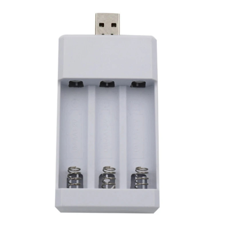 Rechargeable USB Output 3 Slots Charging Short Circuit for Protection Suitable for AAA/AA Tools