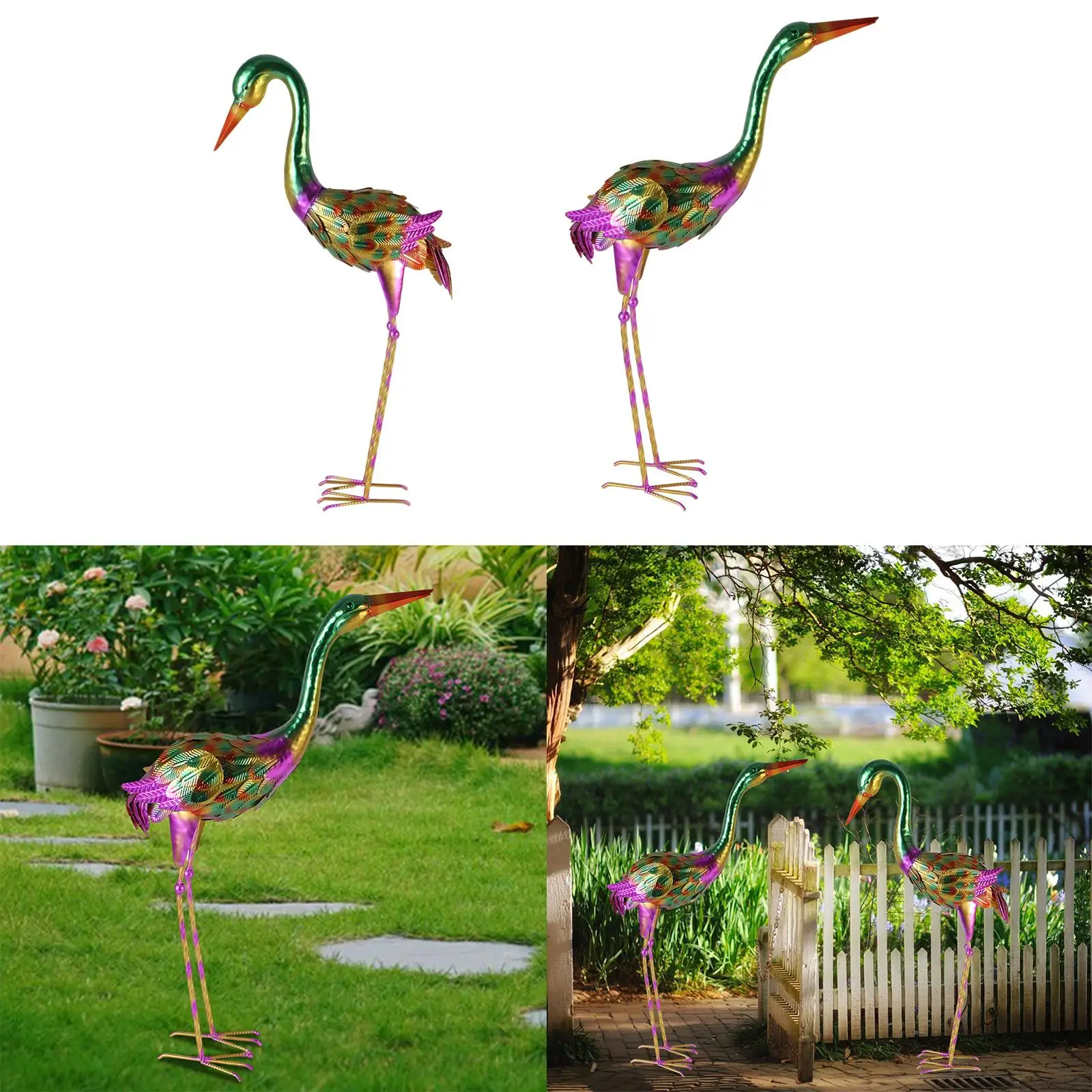 

Retro Birds Figurine Display Outdoor Sculpture for Hallway Lawn Sidewalks