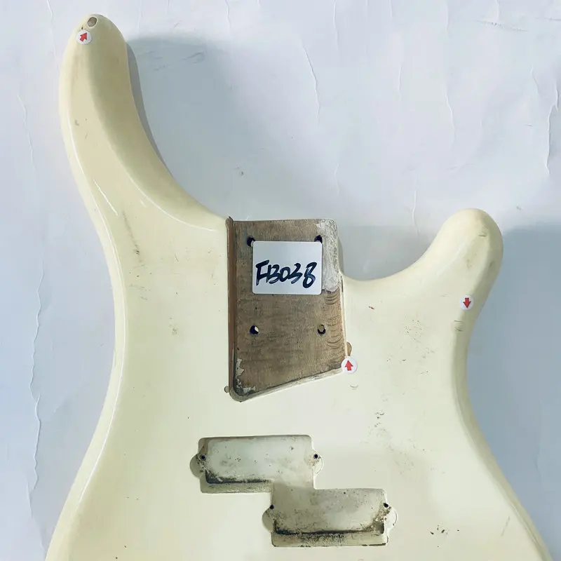 FB038  White Color Electric Bass Body 4strings Version for Electric Bass Replace and DIY Surface Dirty