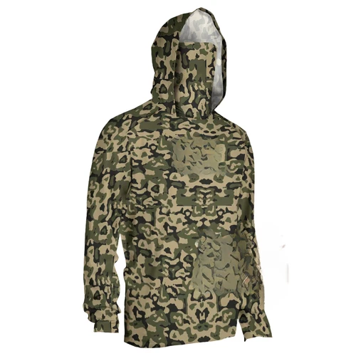 Imagen 2 del producto Sudadera con capucha de pesca para hombre, camisas de camuflaje de manga larga con máscara, polaina de cuello Uv, Jersey transpirable