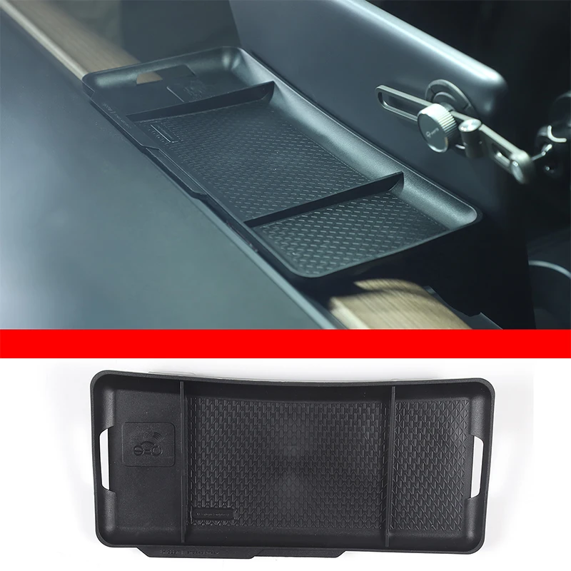 For Tesla Model 3 Y Dashboard Storage Box with Magnet Navigation Screen Rear Tissue Glasses Key Organzier Tray Case TPU Accessor