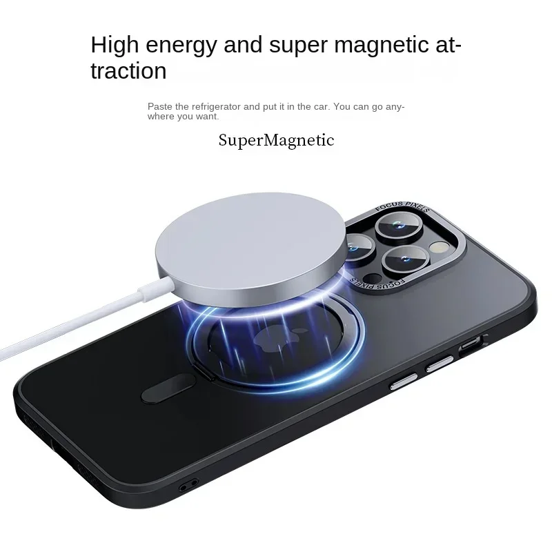 Magnetic 360° Rotating Stand Phone Case For iPhone 13 11 12 13 14 15 Pro Max 15 Plus Magsafe Ring Holder Transparent Matte Cover