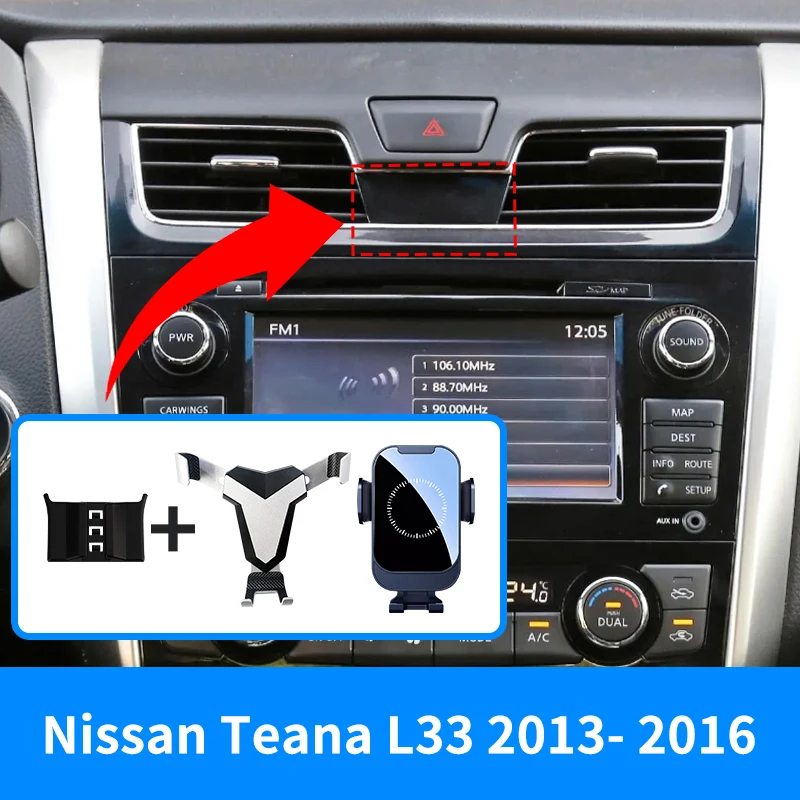 Phone Holder For Nissan Teana L33 2013 2014 2015 2016   Air Vent Mount Mobile Support GPS Stand Bracket Car Accessories