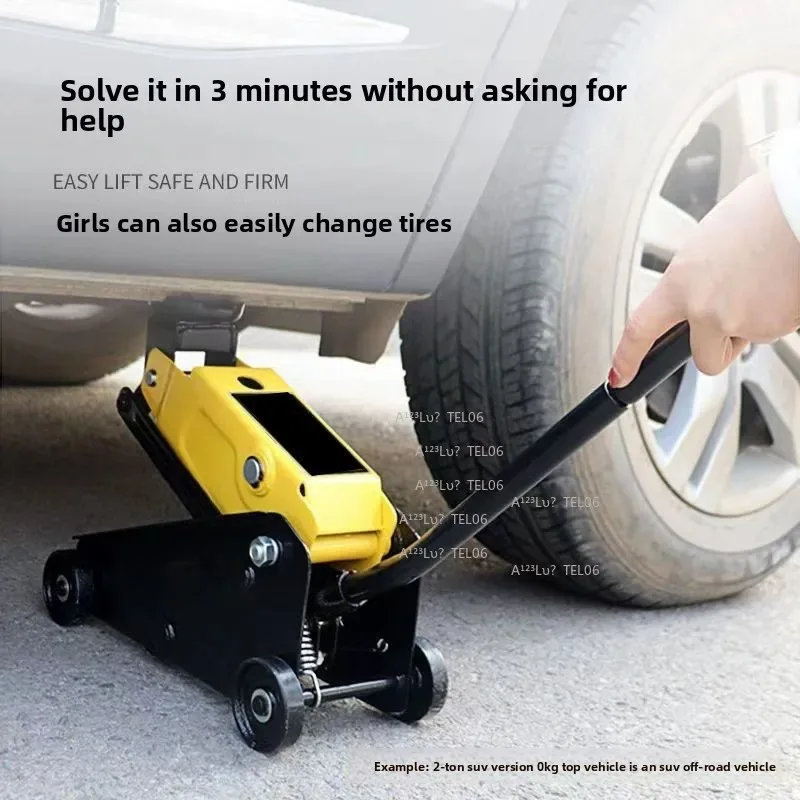 2T 2.5T 3T Hydraulic Horizontal Bottle Jack Universal Car Lift With Carrying Case For SUV Offroad