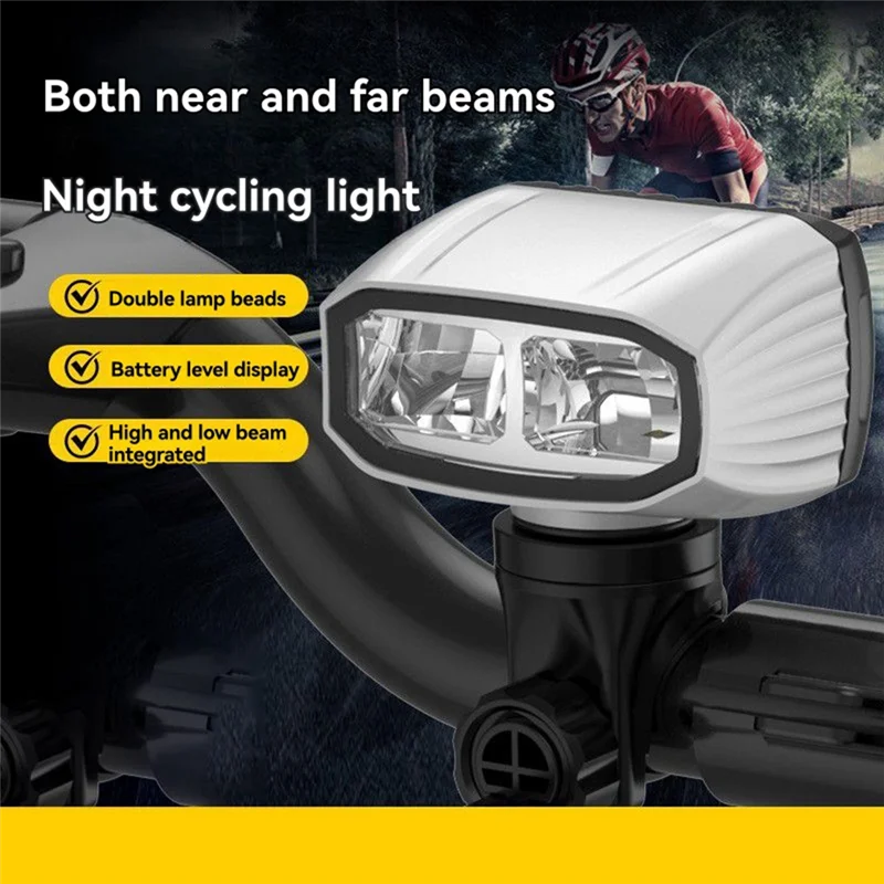 

AA75-Bike Lights For Night Riding Rechargeable LED Bike Lights Universal Bike Headlight For Mountain/Road Bicycle