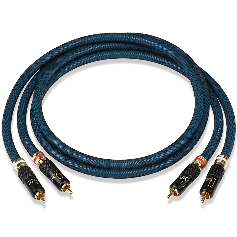 ATAUDIO jedna para HiFi kabel Audio RCA wysokiej wydajności Premium Audio hi-fi 2RCA do 2RCA Interconnect Cable