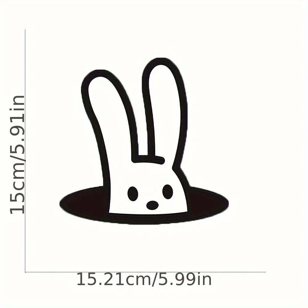 Creative Cartoon Cute Car Stickers Computer Case Body Scratch Covering Decorative Stickers Stickers Probe Rabbit Personality