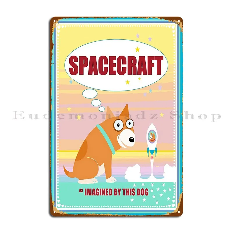 Spacecraft As Imagined Metal Plaque Poster Wall Decor Personalized Customized Pub Personalized Tin Sign Poster