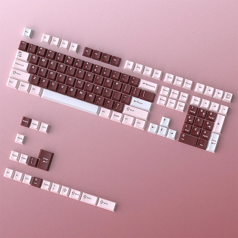 

Darling red mechanical keyboard keycap PBT material 126 small full set original height