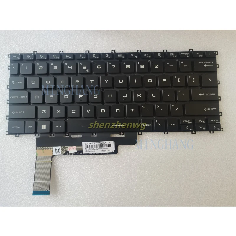 

M New For MSI Modern 14 C11M C12M C12MO C13M C13MG MS-14J1 US RGB Backlit Keyboard