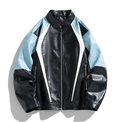 Spring 2025 Leather Jacket Men Top Grade Designer Casual Fashion Faux Leather Jacket Male Biker Classic Outwear Coats