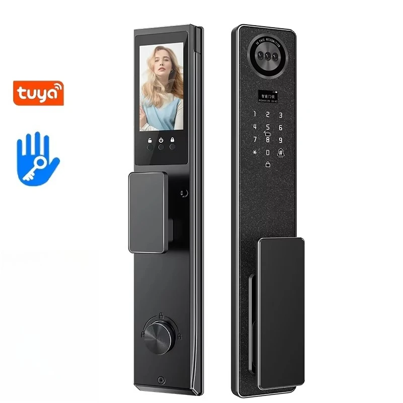 Tuya WiFi Smart Door Lock, Home Biometric Fingerprint Lock, Keypad Password Electronic Lock, Anti-Theft Front Door Security Lock