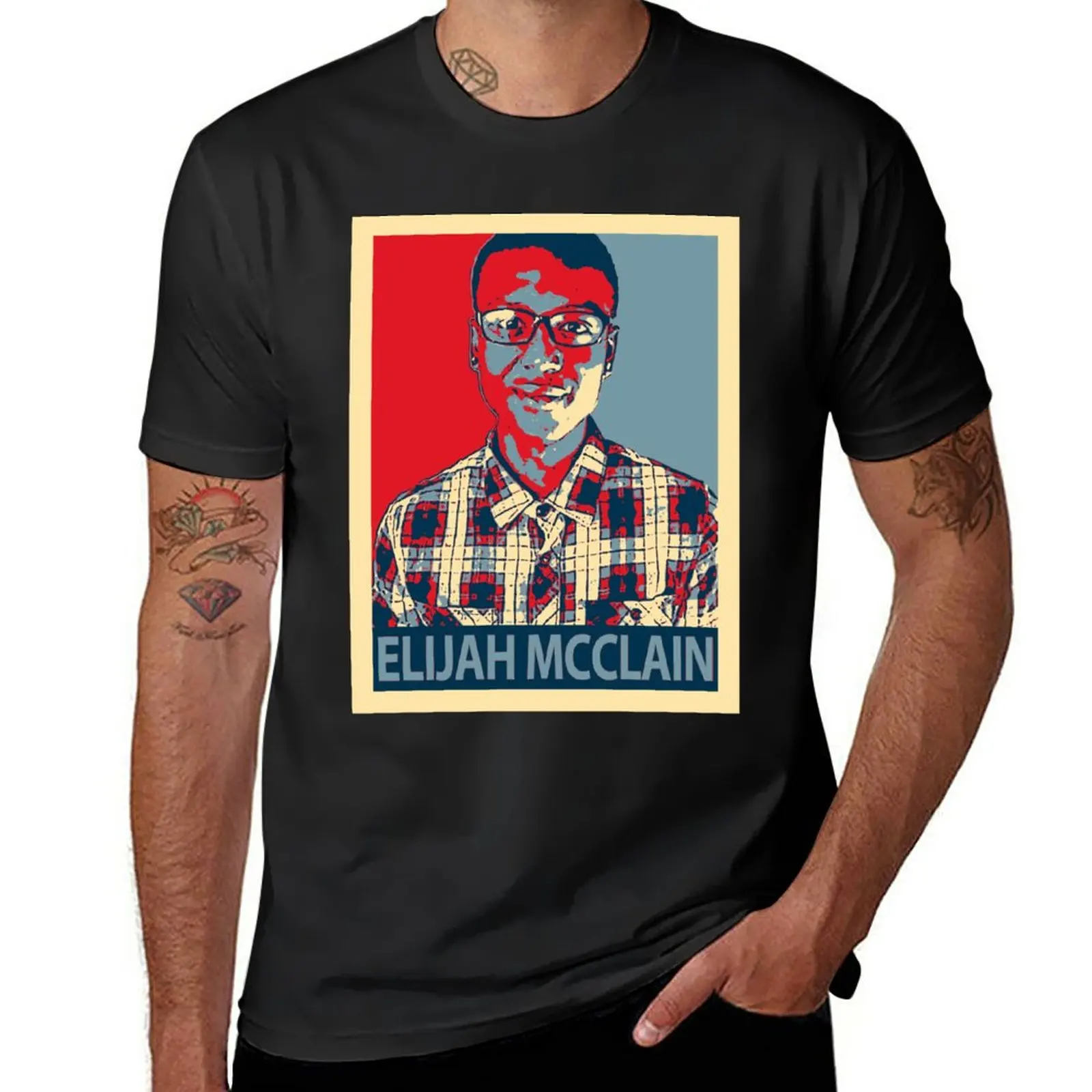 Elijah Mcclain T-Shirt summer tops customs quick drying hippie clothes T-shirt men